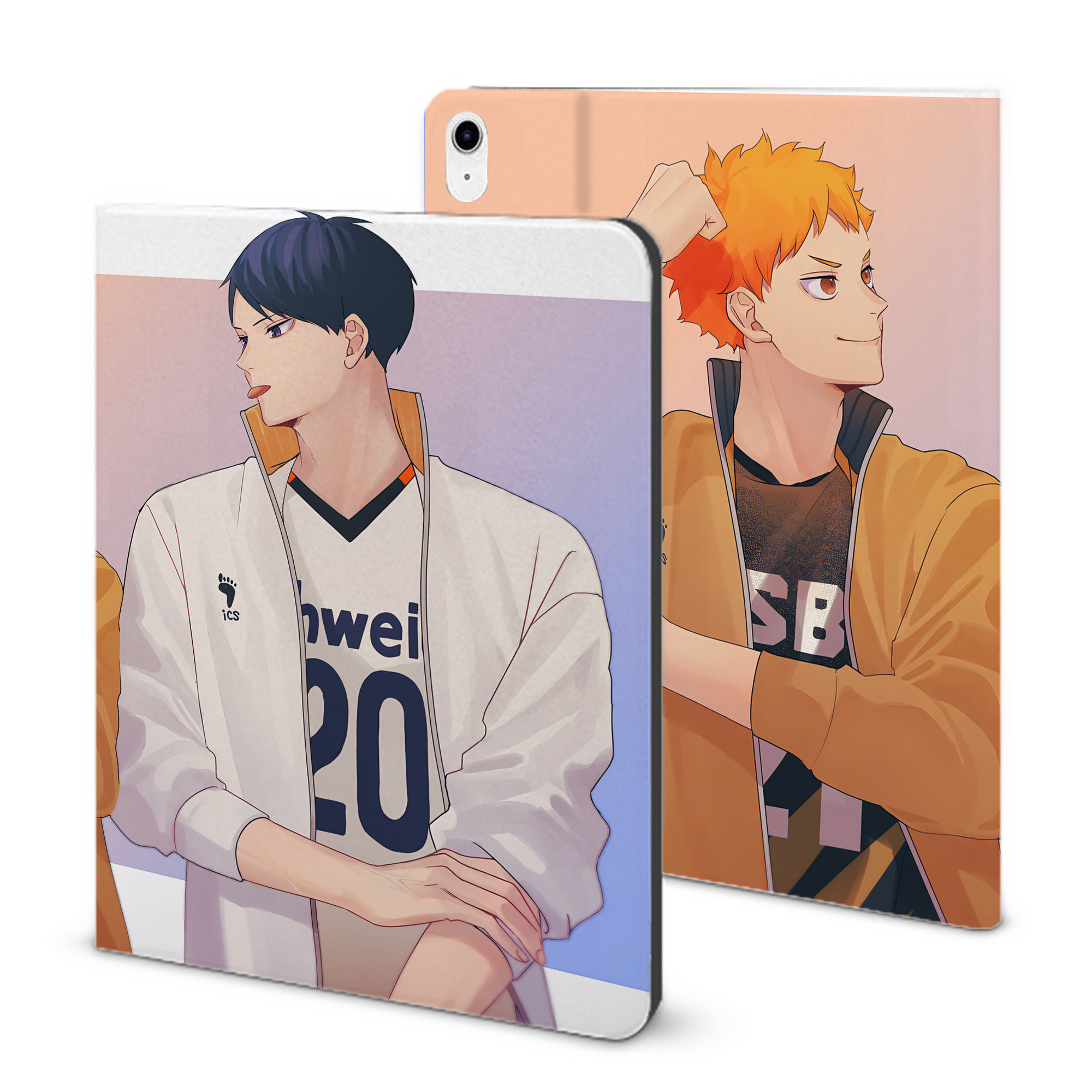 （画像用） ハイキュー!! Haikyu!! IPad ケース ブック型 PUレザー TPU 耐衝撃 軽量 薄型 ペン収納なし 全面保護 IPad 各モデル対応